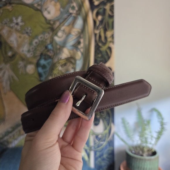 Vintage COACH Mahogany Brown Leather Belt - Picture 1 of 6